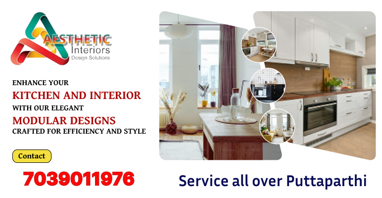 Aesthetic Interior Design Modular kitchen designer in Puttaparthi
